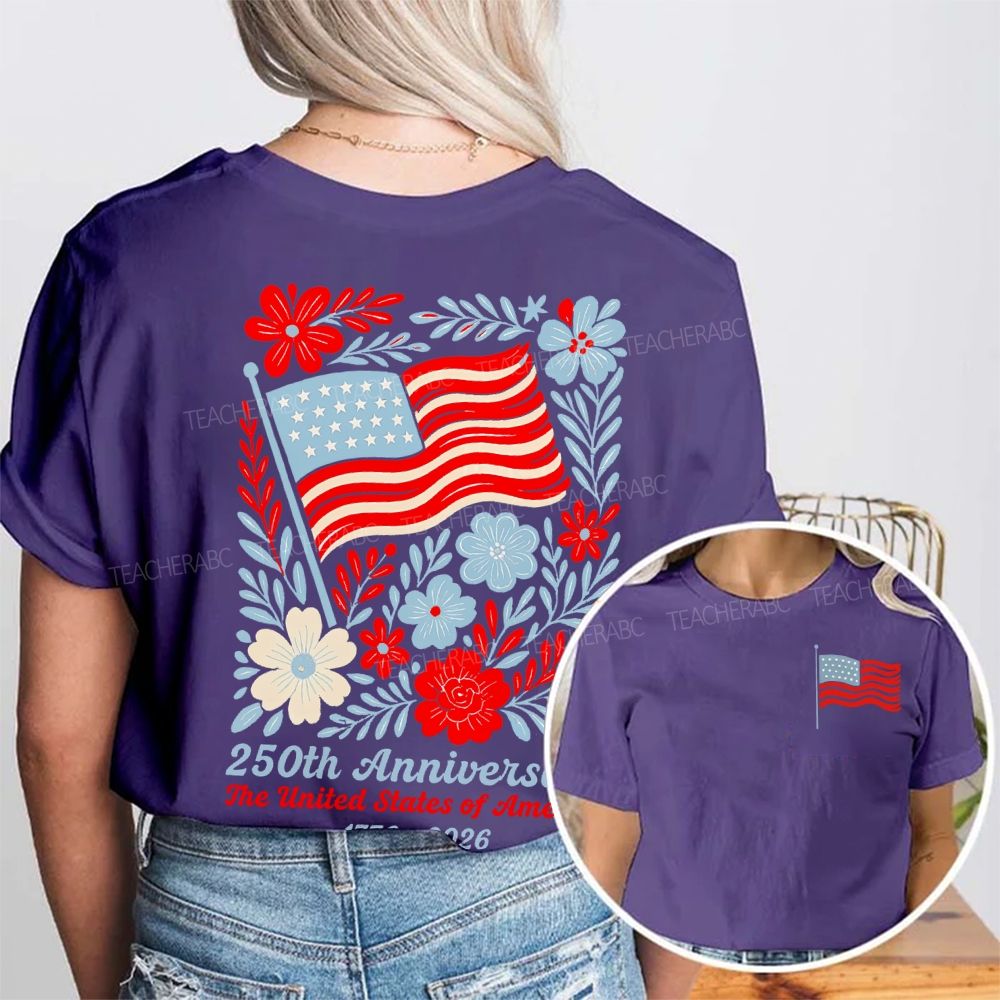 250th Anniversary The United States Of America   Double Printed T-shirt