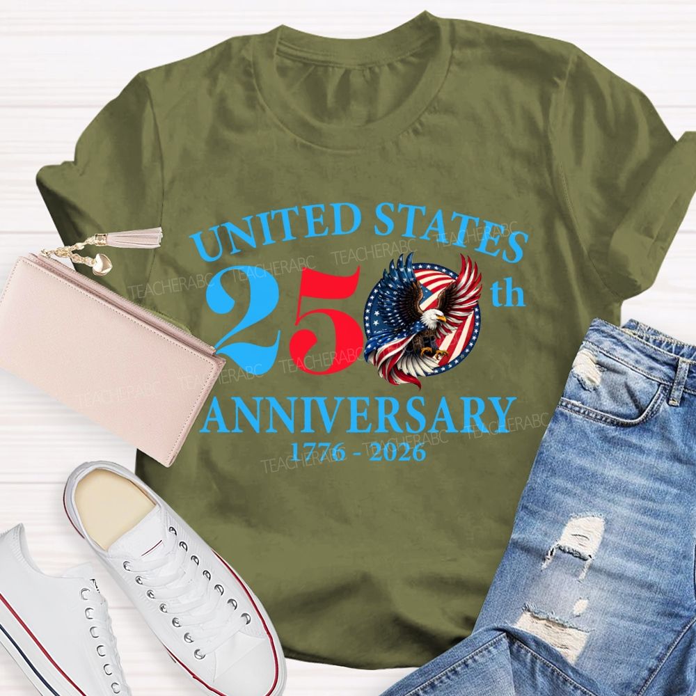 United States 250th Anniversary 1776-2026 Teacher T-shirt