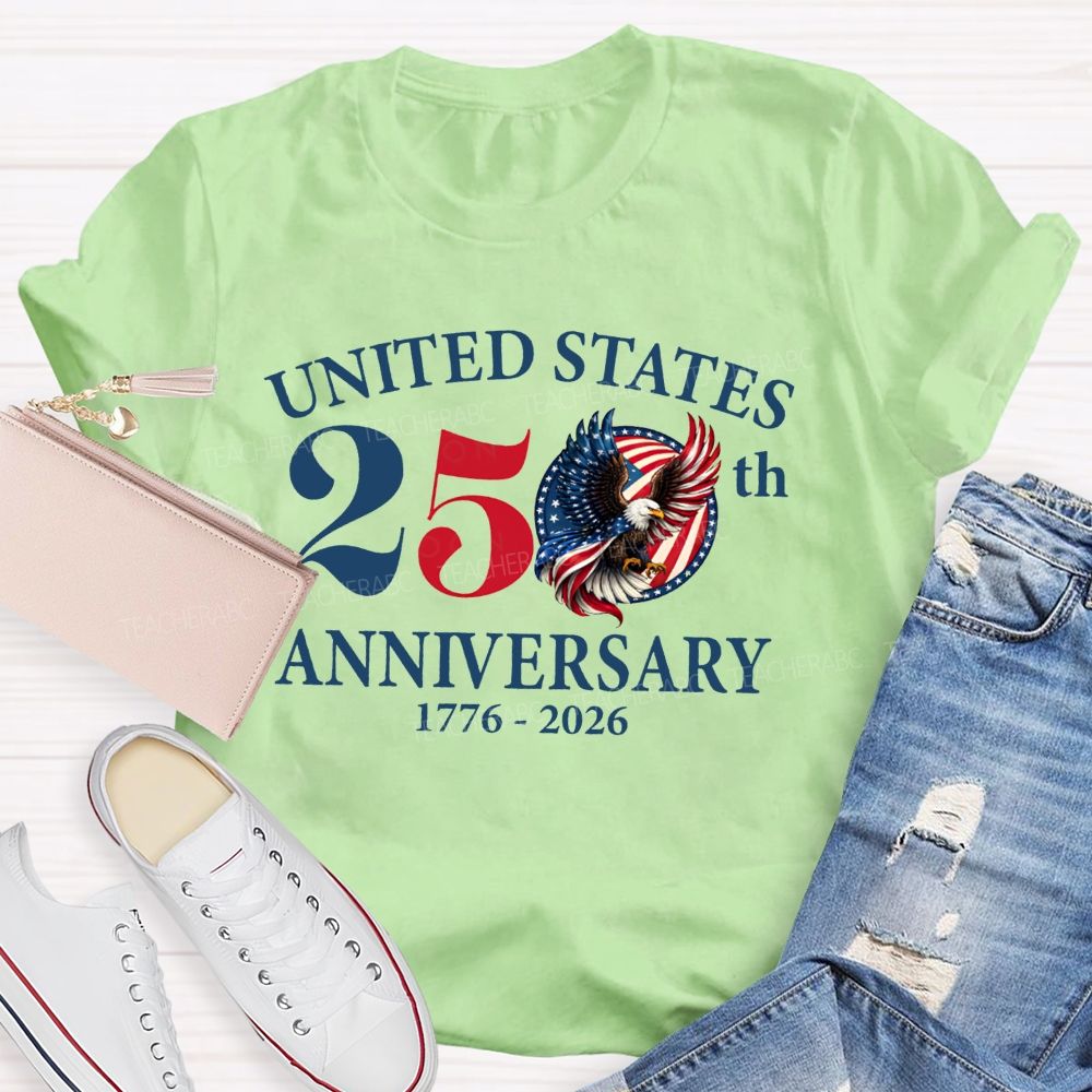 United States 250th Anniversary 1776-2026 Teacher T-shirt