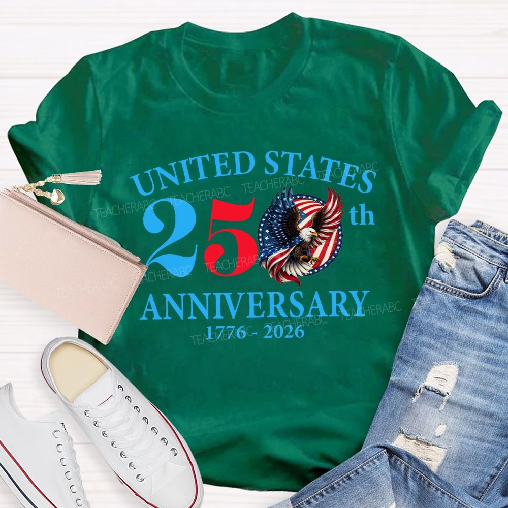 United States 250th Anniversary 1776-2026 Teacher T-shirt