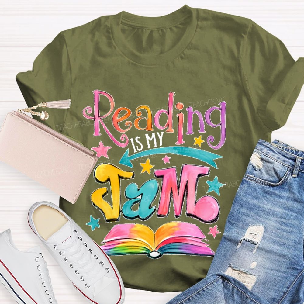 Reading Is My Jam  Teacher T-shirt