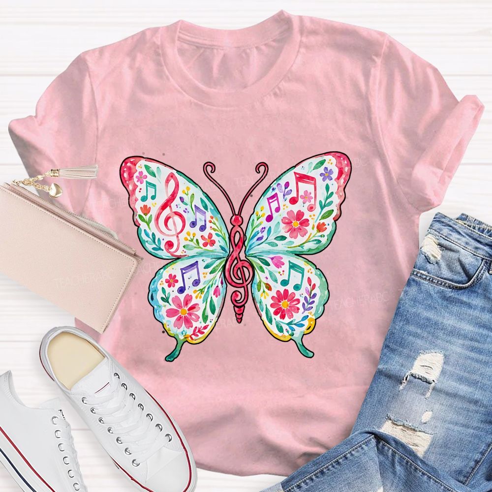 Music Teacher Heart Full Of Melody Teacher T-shirt