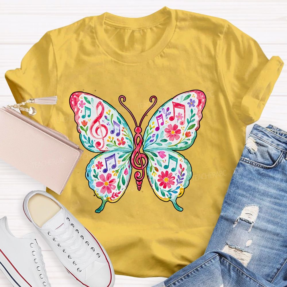 Music Teacher Heart Full Of Melody Teacher T-shirt