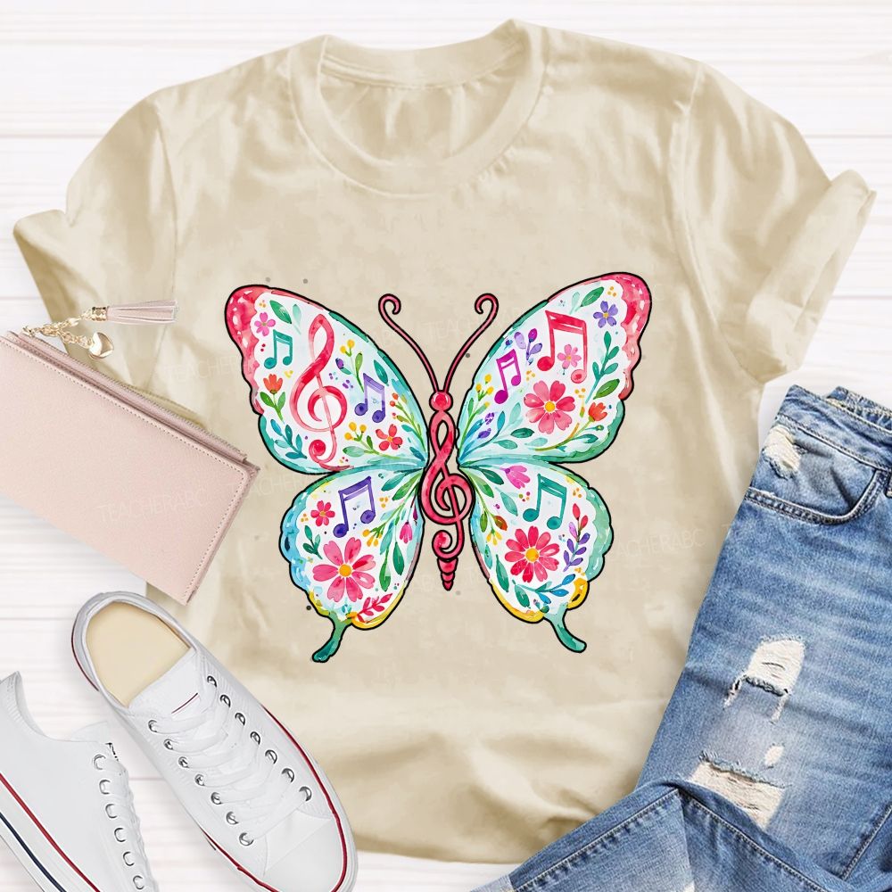 Music Teacher Heart Full Of Melody Teacher T-shirt
