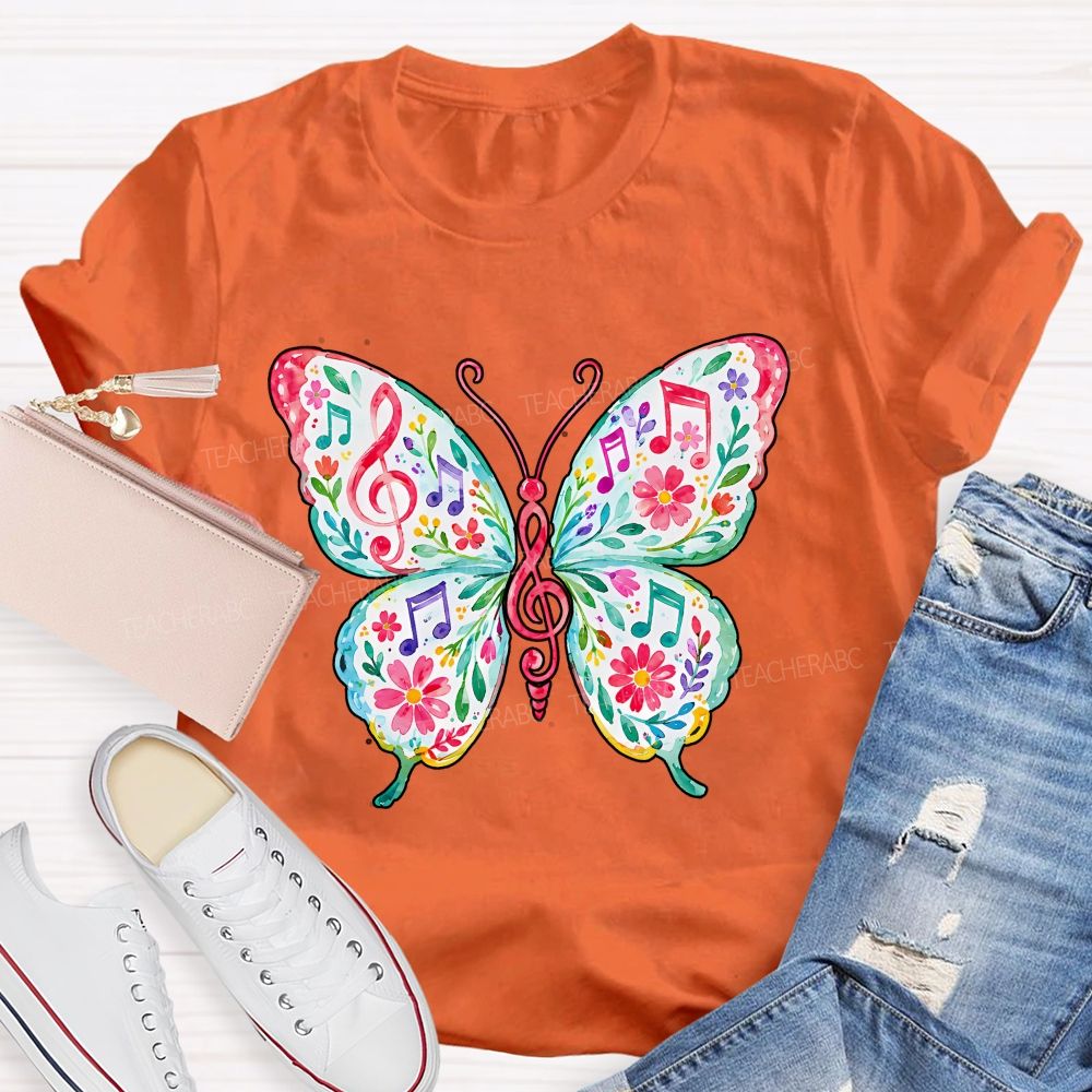 Music Teacher Heart Full Of Melody Teacher T-shirt