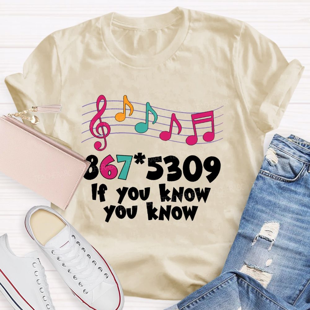 If You Know You Know Colorful Letters  Teacher T-shirt