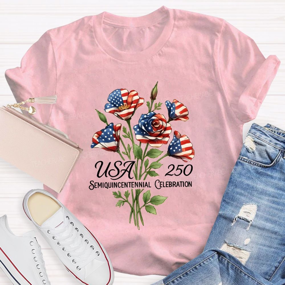 Usa 250th Semiquincentennial Celebration Teacher T-shirt