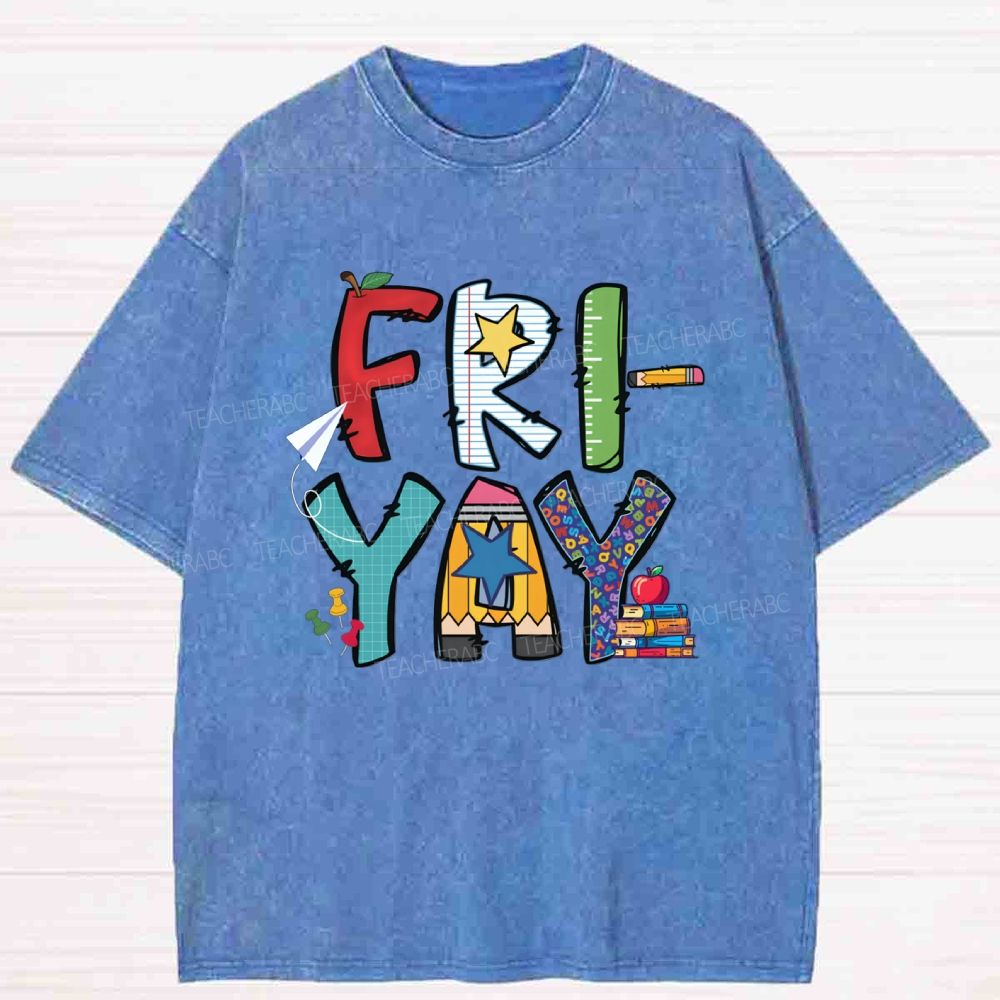 Friyay Happy Friday Washed T-shirt