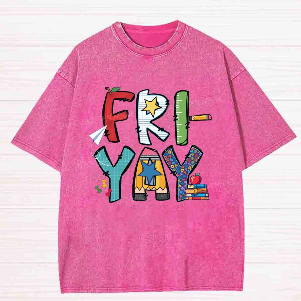 Friyay Happy Friday Washed T-shirt