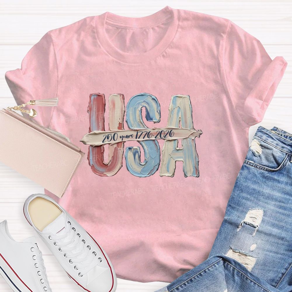 USA 250 Years 1776-2026 Teacher T-shirt