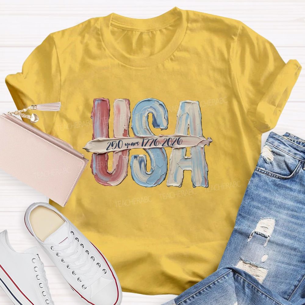 USA 250 Years 1776-2026 Teacher T-shirt