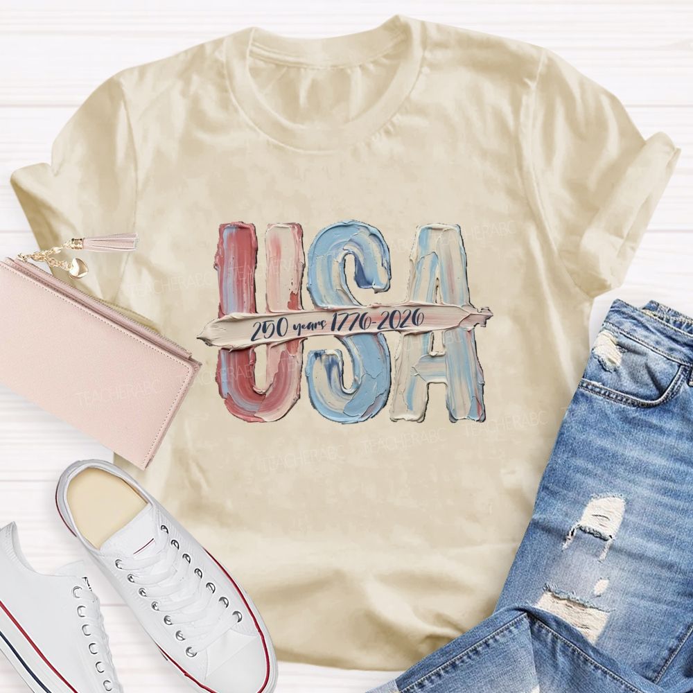USA 250 Years 1776-2026 Teacher T-shirt
