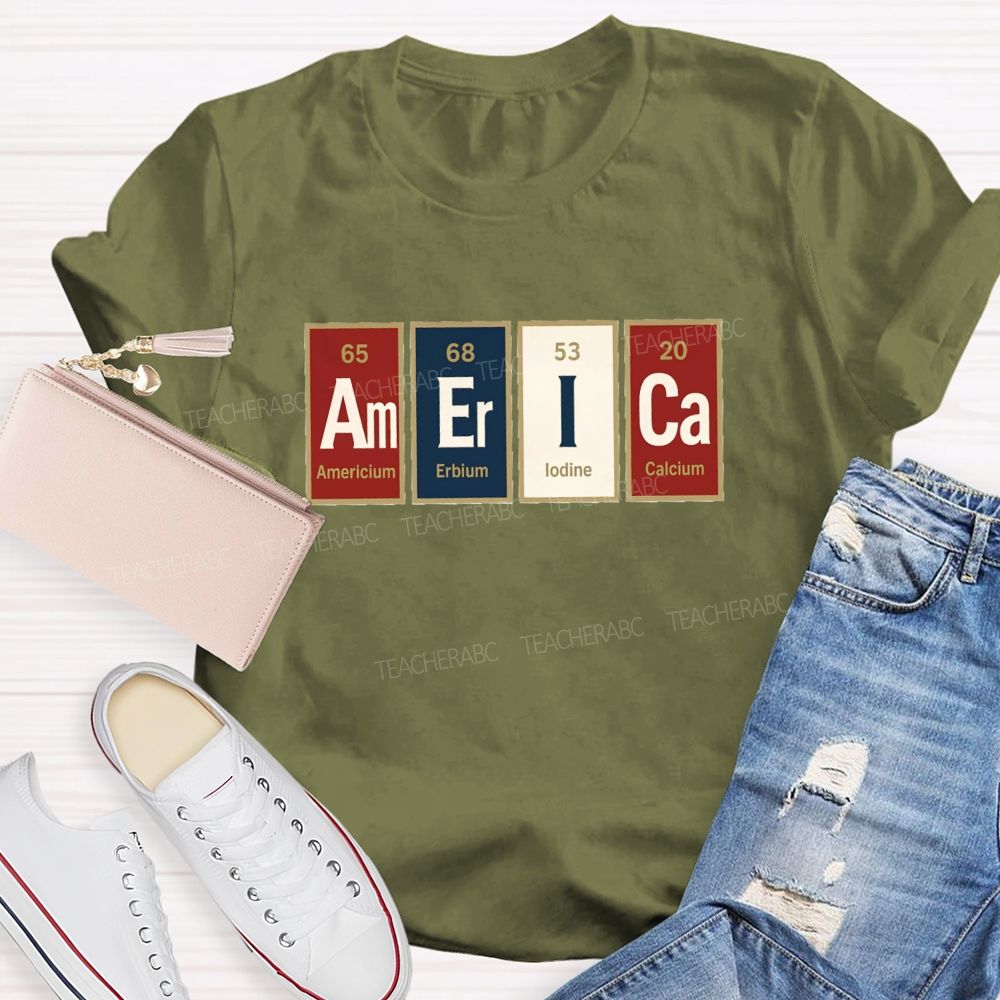 American Chemical Elements Teacher T-shirt