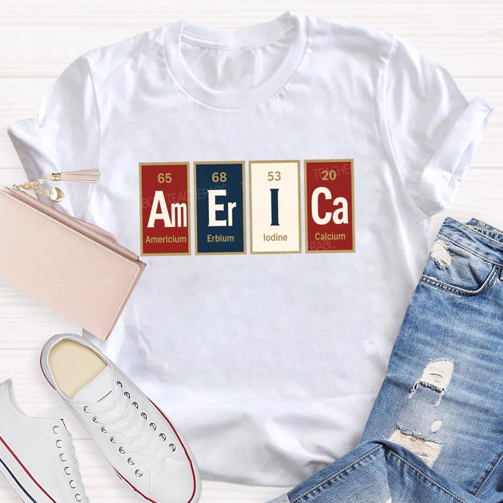 American Chemical Elements Teacher T-shirt