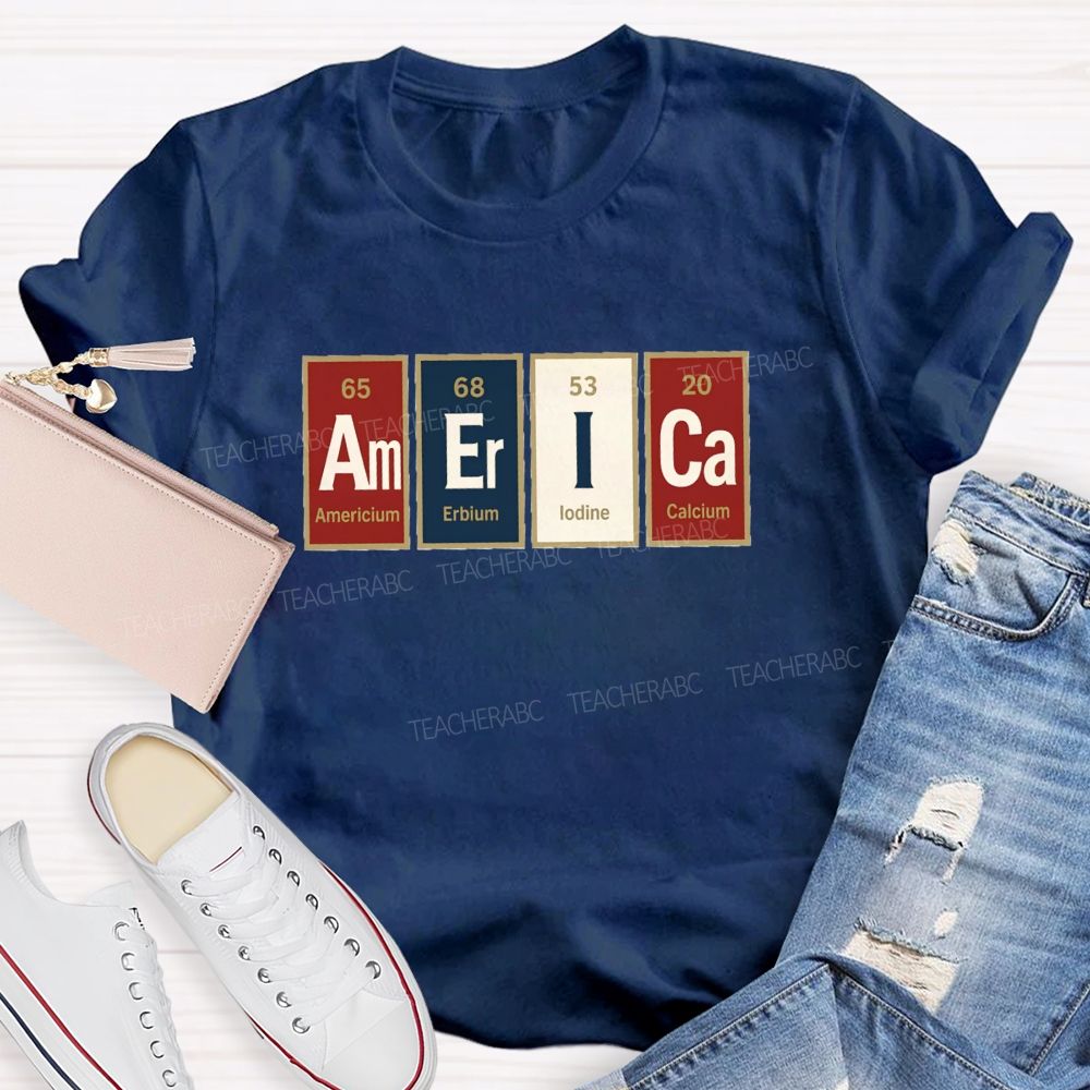 American Chemical Elements Teacher T-shirt