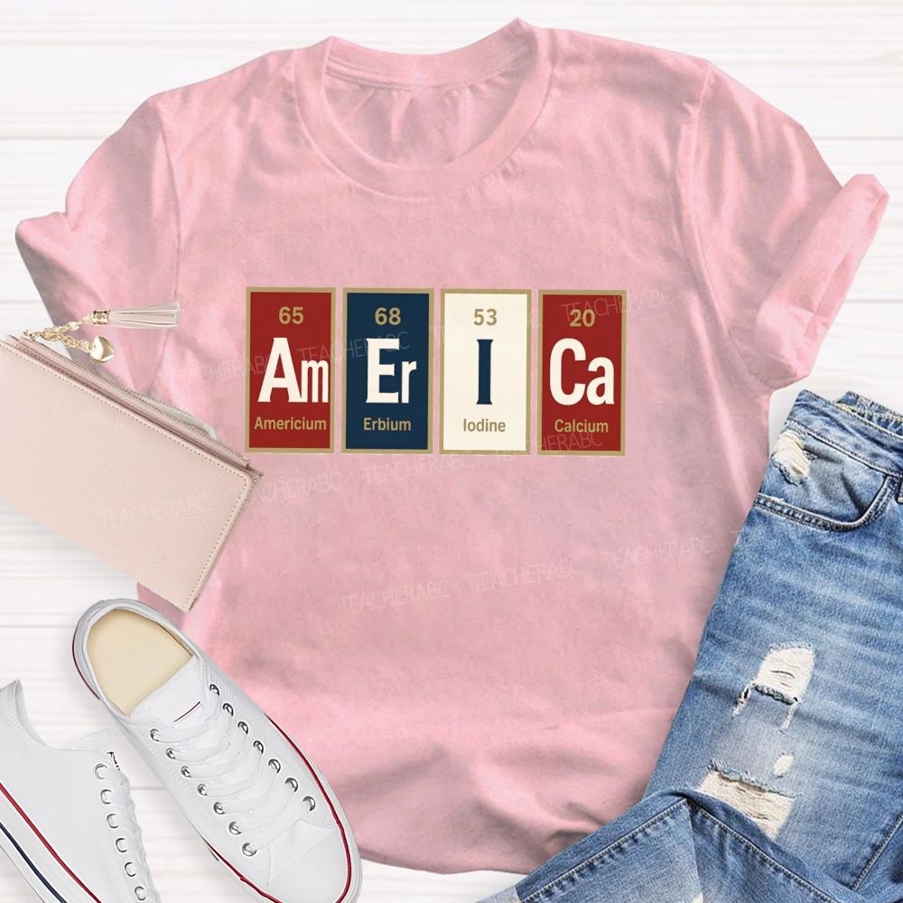 American Chemical Elements Teacher T-shirt
