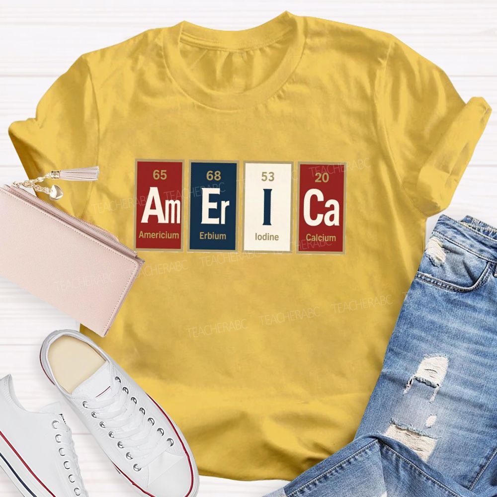 American Chemical Elements Teacher T-shirt