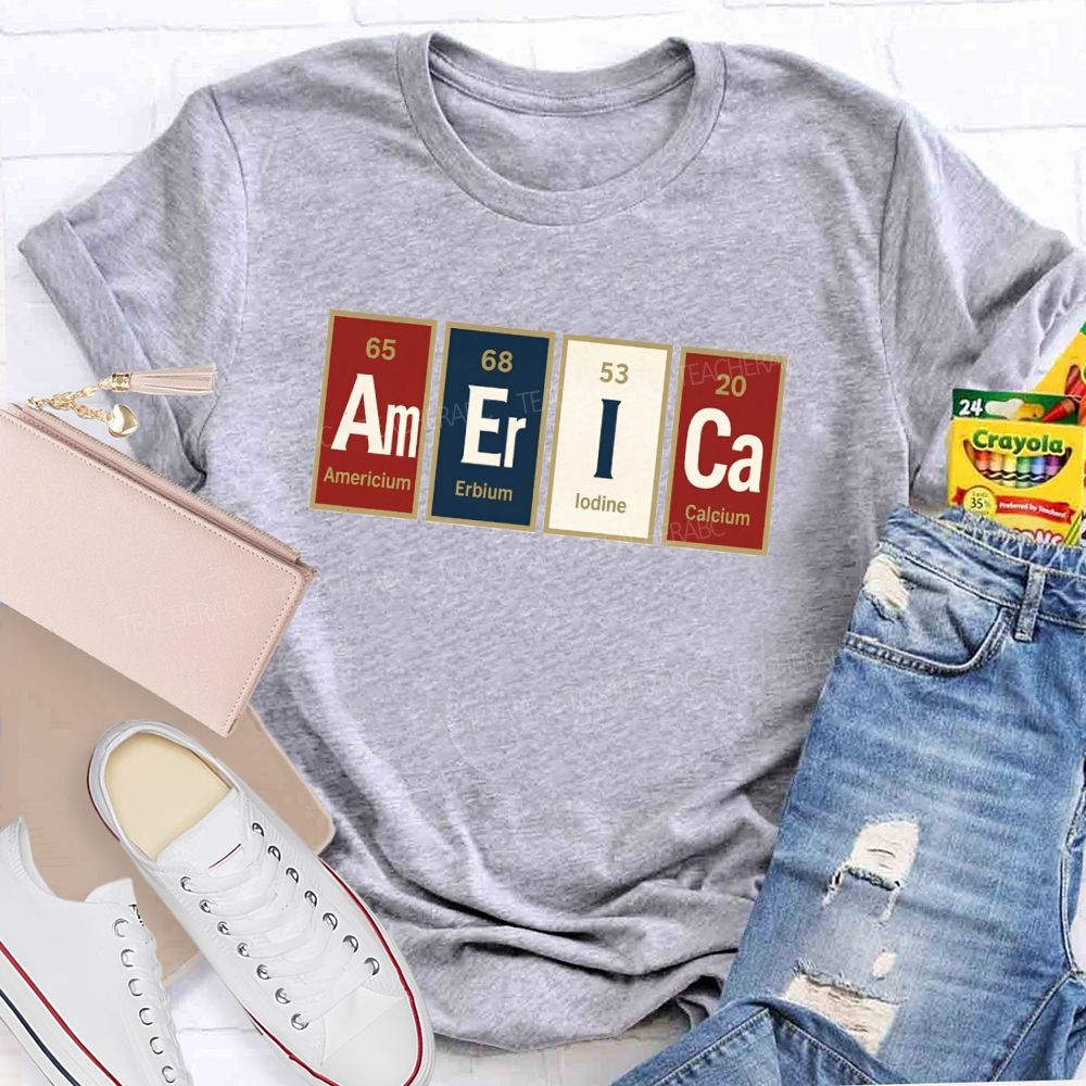 American Chemical Elements Teacher T-shirt