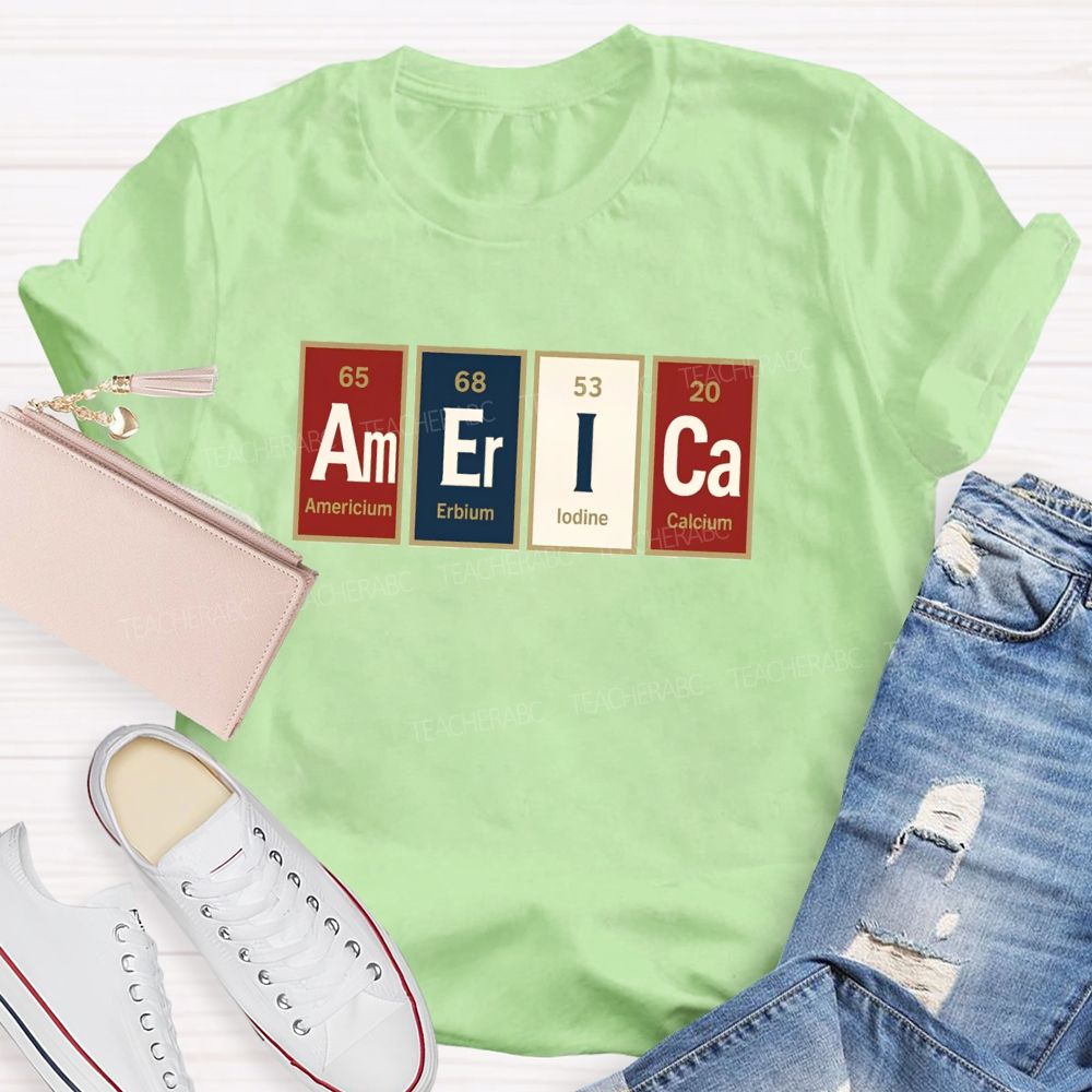 American Chemical Elements Teacher T-shirt