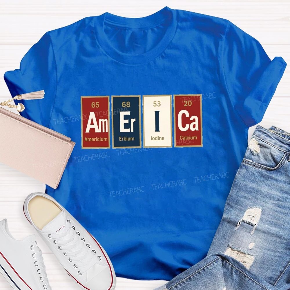American Chemical Elements Teacher T-shirt