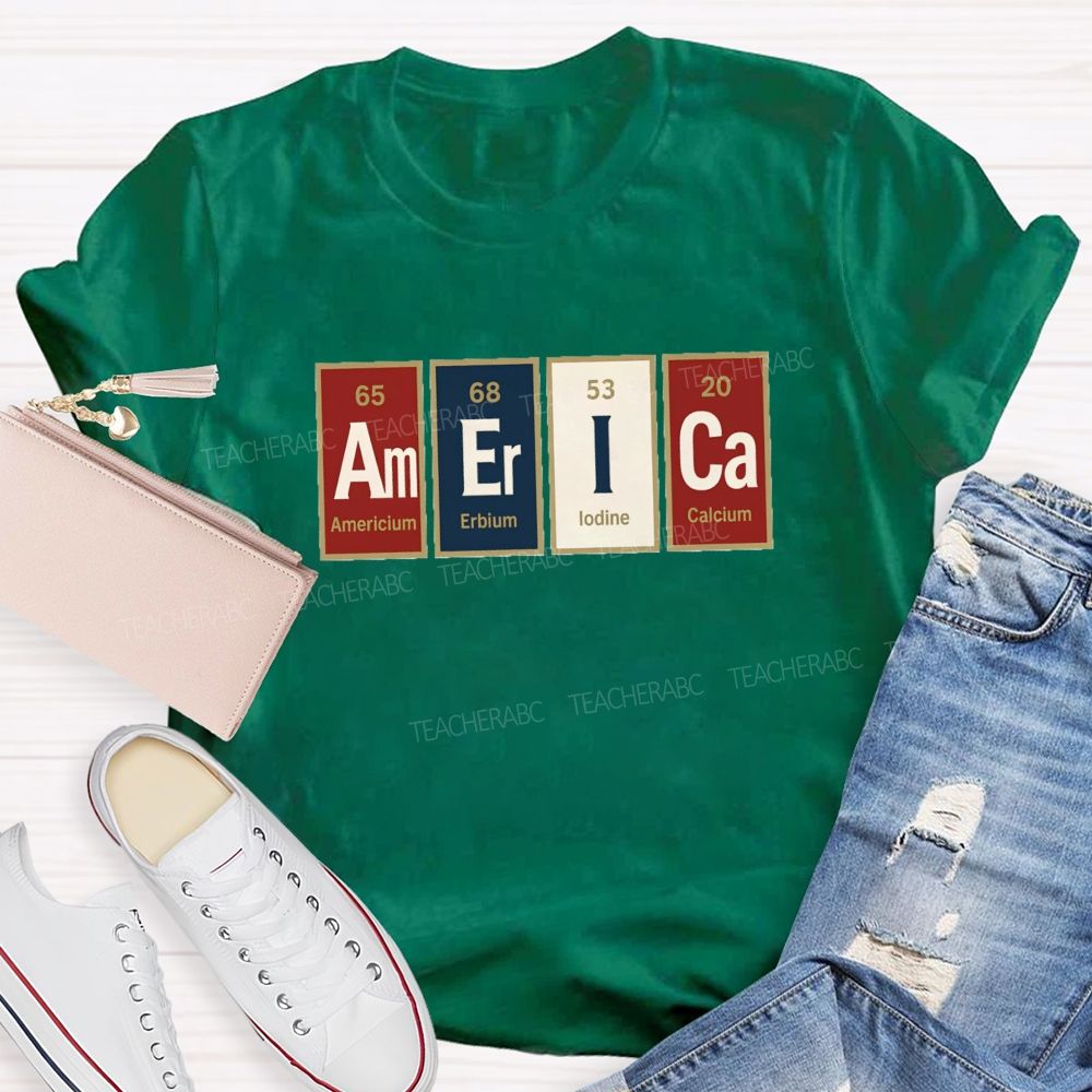 American Chemical Elements Teacher T-shirt