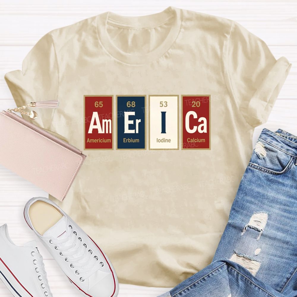 American Chemical Elements Teacher T-shirt