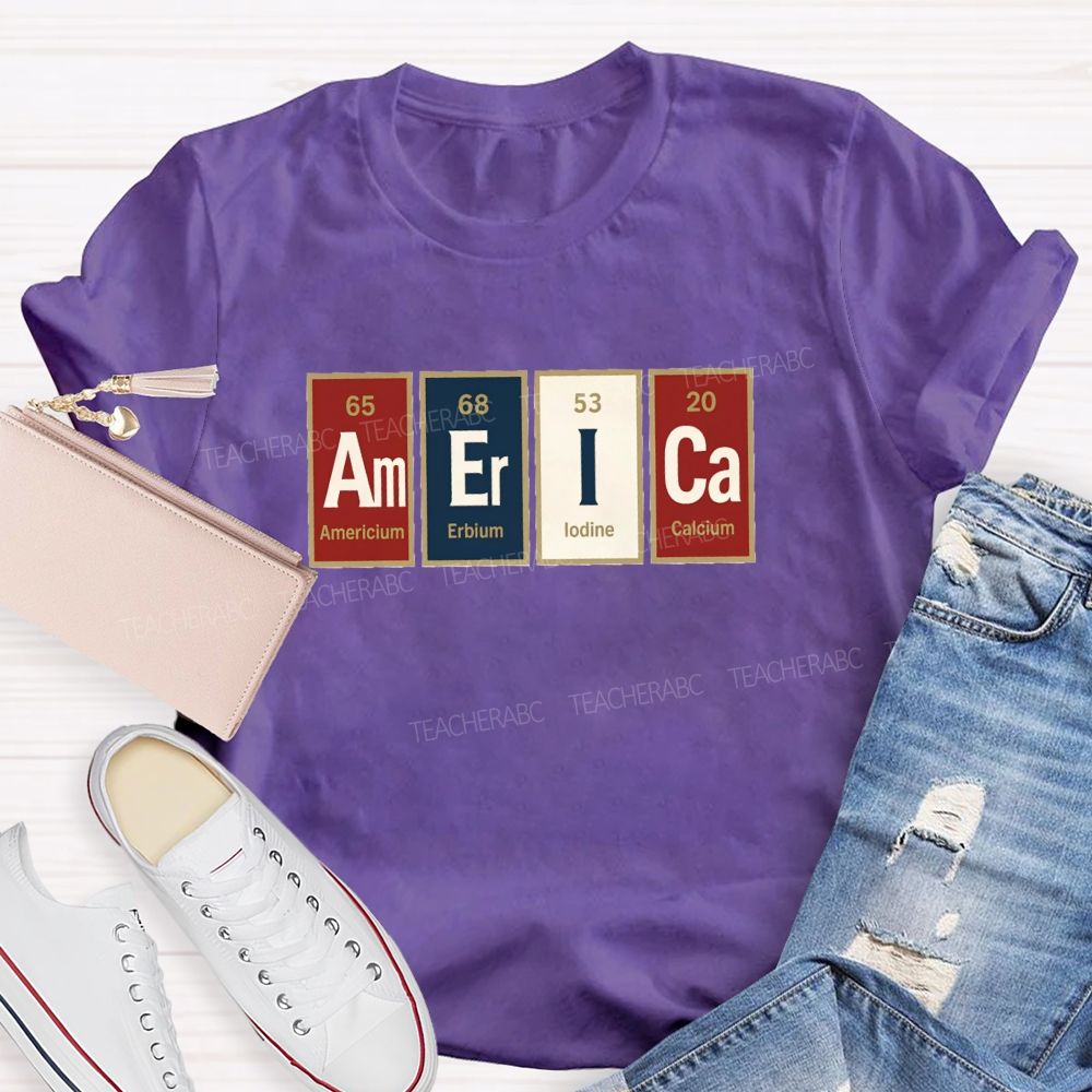 American Chemical Elements Teacher T-shirt