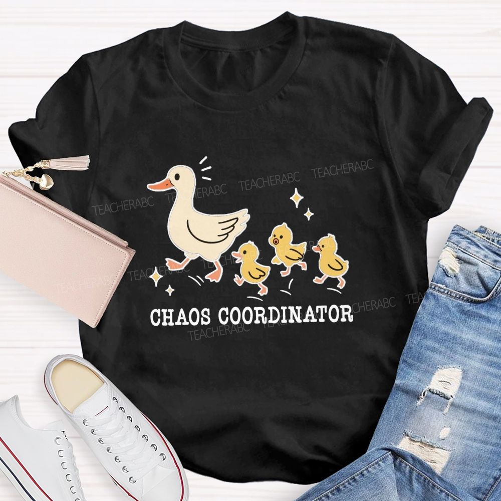 Chaos Coordinator Cute Duck Teacher T-shirt
