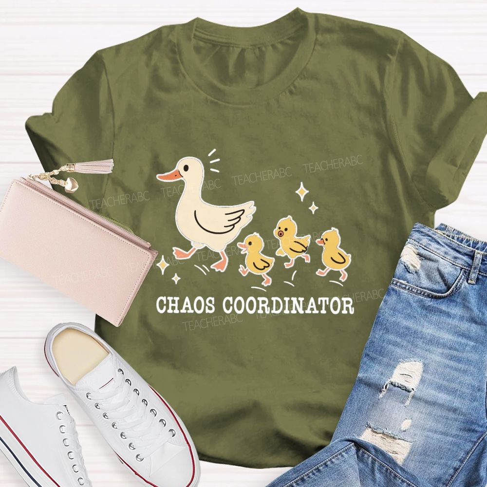 Chaos Coordinator Cute Duck Teacher T-shirt