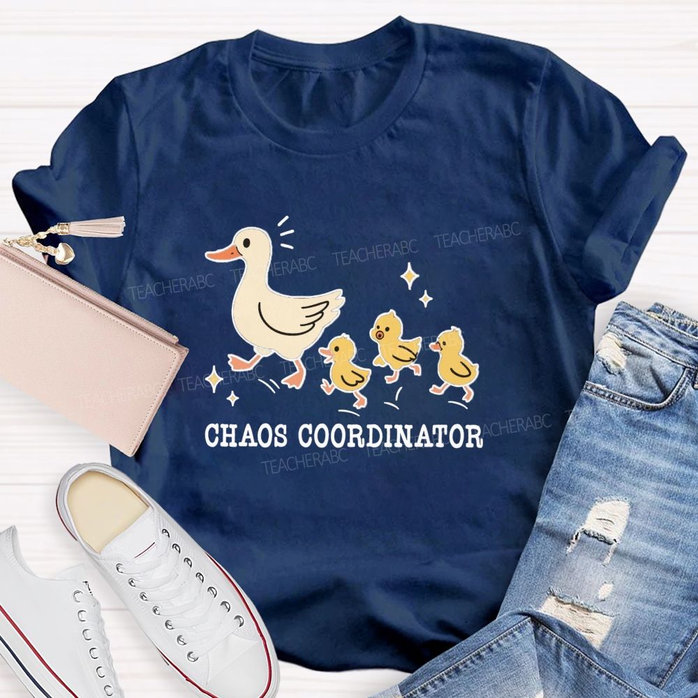 Chaos Coordinator Cute Duck Teacher T-shirt