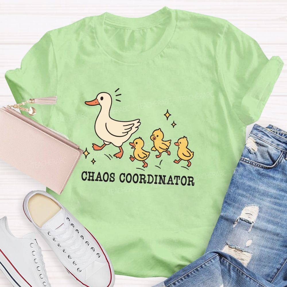 Chaos Coordinator Cute Duck Teacher T-shirt