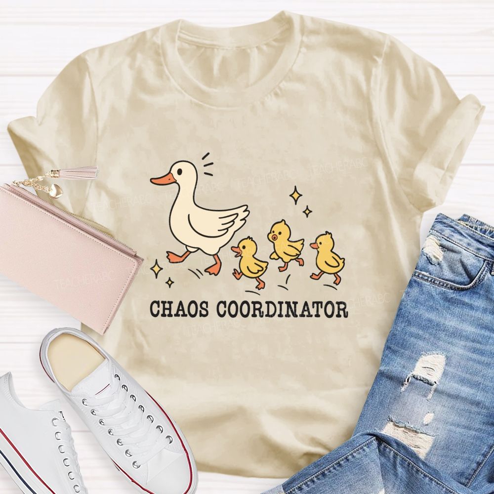 Chaos Coordinator Cute Duck Teacher T-shirt