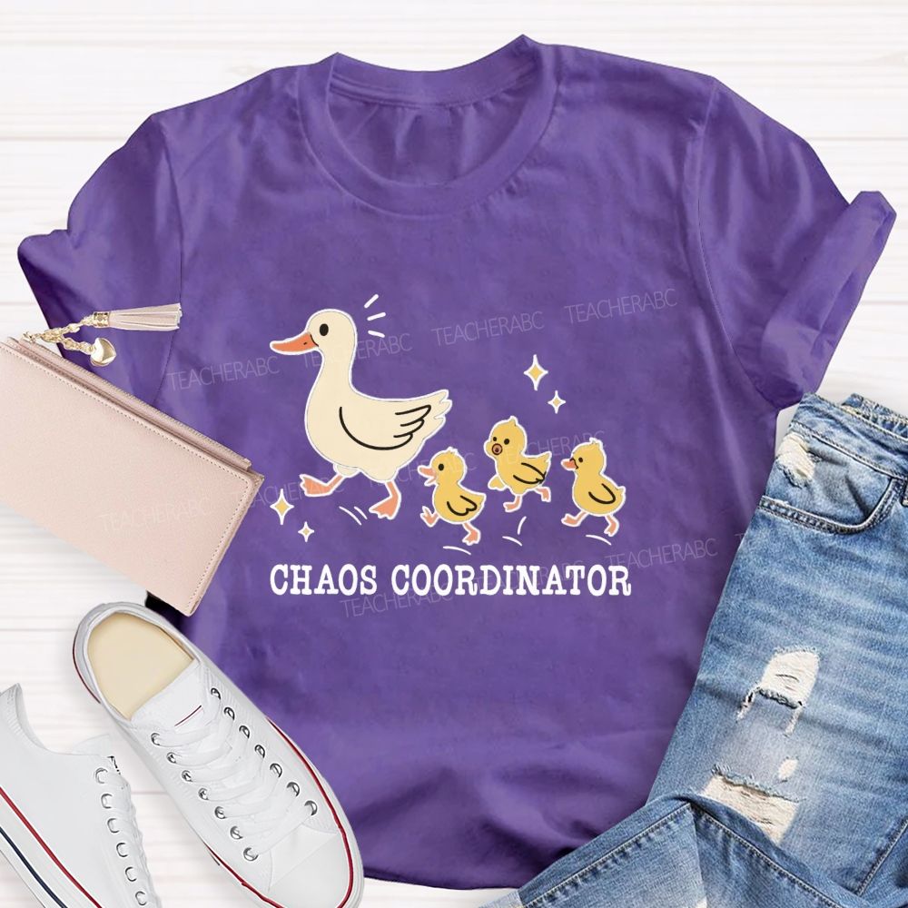 Chaos Coordinator Cute Duck Teacher T-shirt