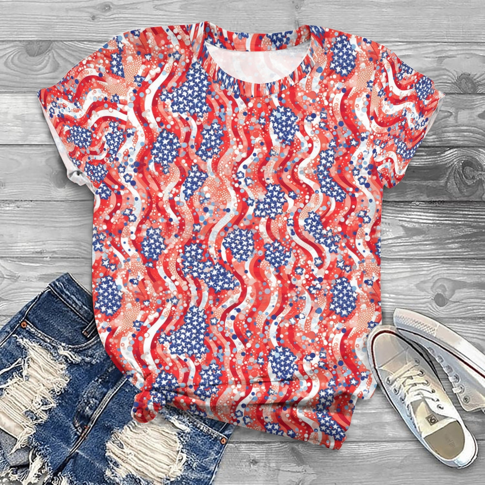 Red Blue White Star T-Shirt