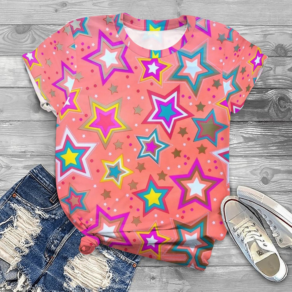 Dazzling Colorful Stars T-shirt