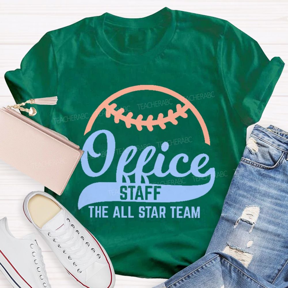Office Staff The All Star Team  Teacher T-shirt