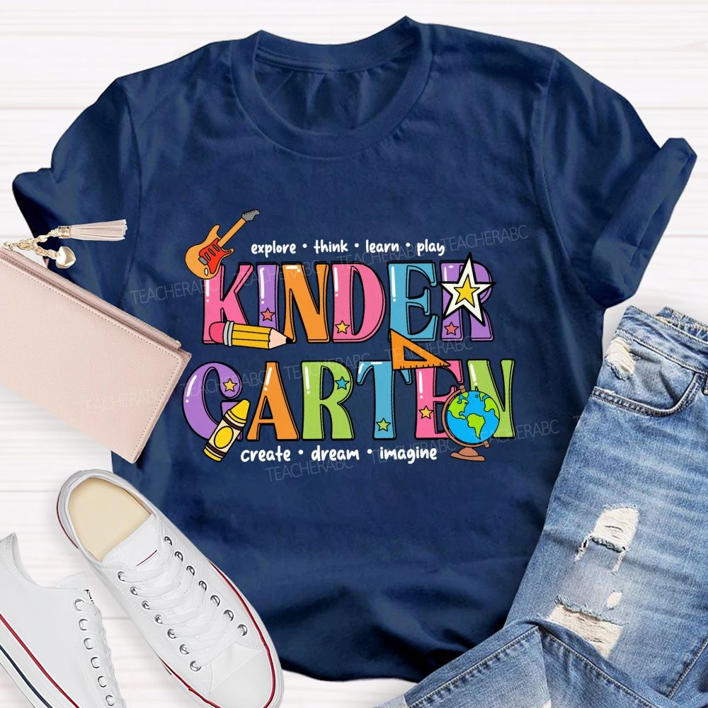 Personalized Grade Think Create Dream Teacher T-shirt