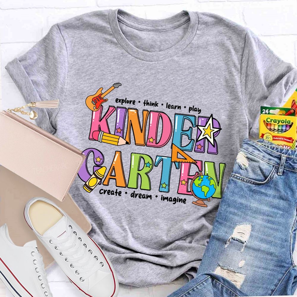 Personalized Grade Think Create Dream Teacher T-shirt