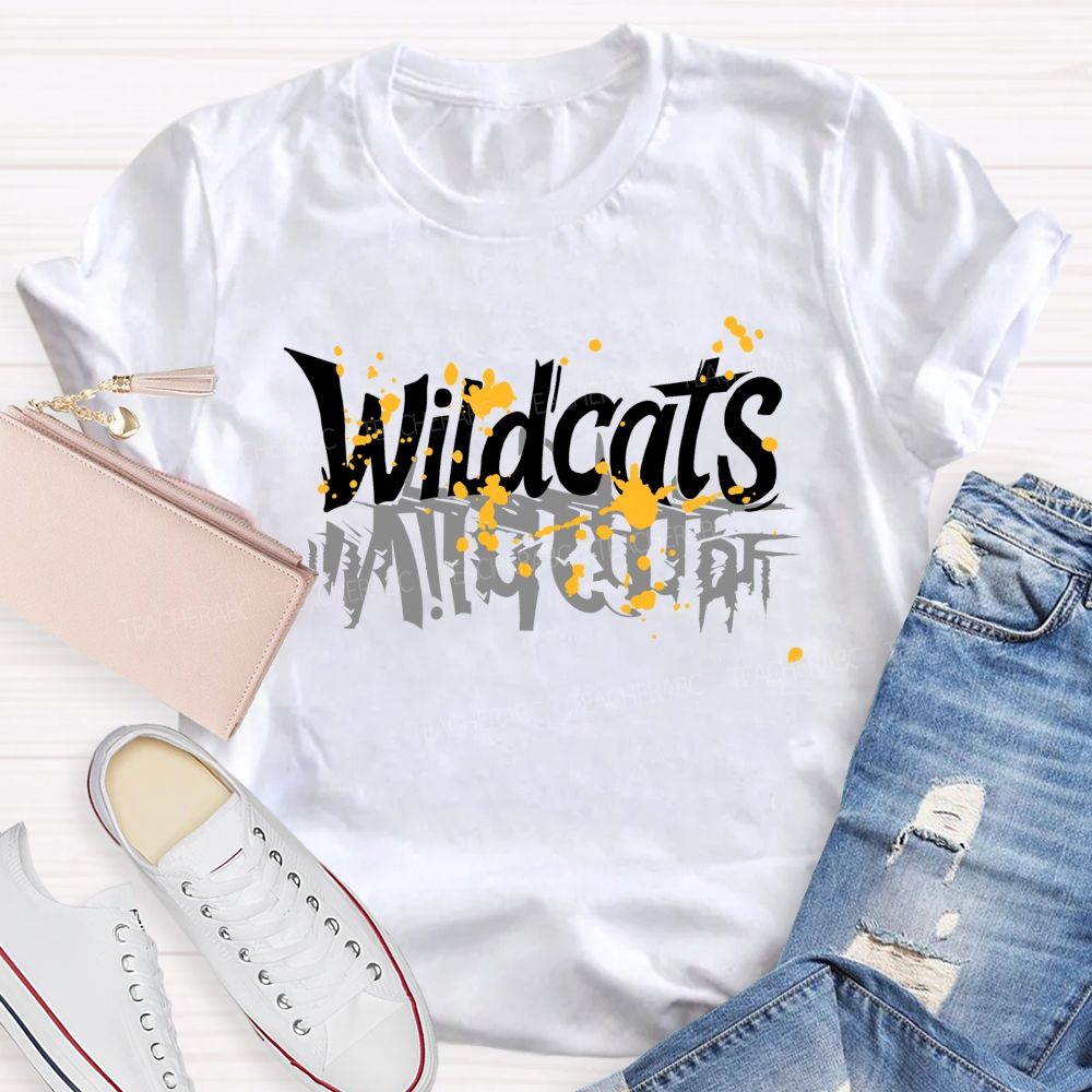 Personalized Mascot Text And Reflection Teacher T-Shirt