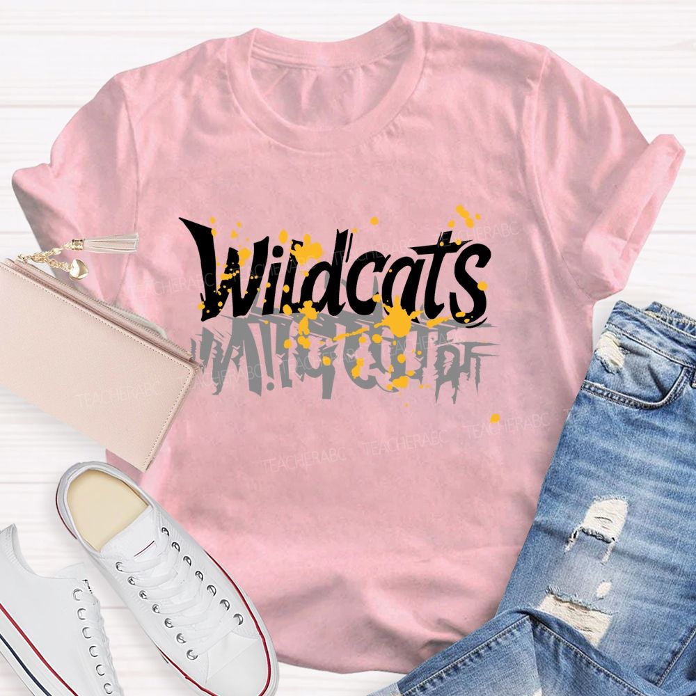 Personalized Mascot Text And Reflection Teacher T-Shirt