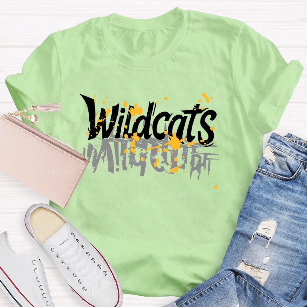 Personalized Mascot Text And Reflection Teacher T-Shirt