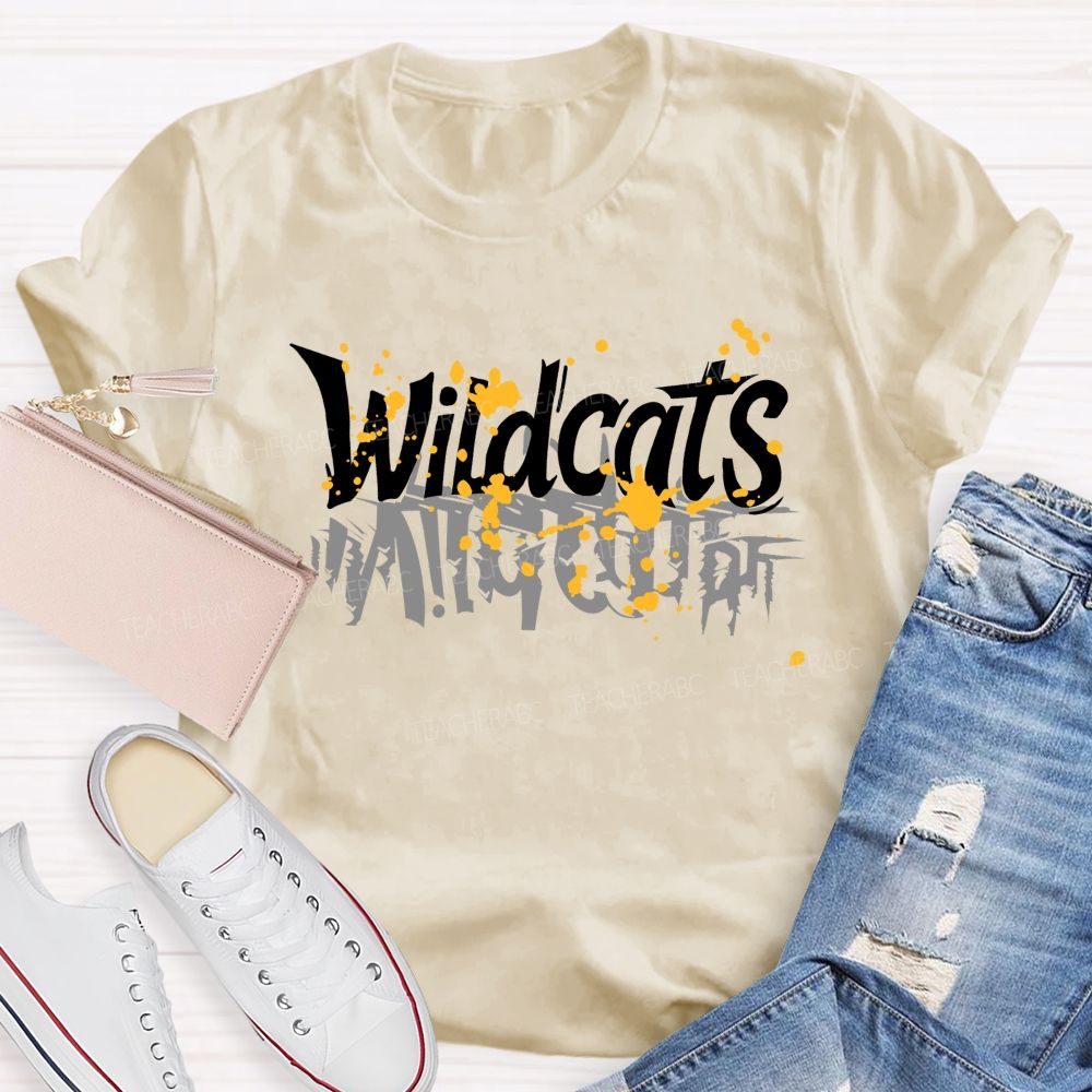 Personalized Mascot Text And Reflection Teacher T-Shirt