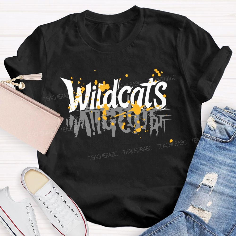 Personalized Mascot Text And Reflection Teacher T-Shirt