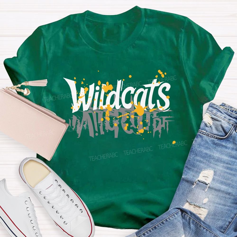 Personalized Mascot Text And Reflection Teacher T-Shirt