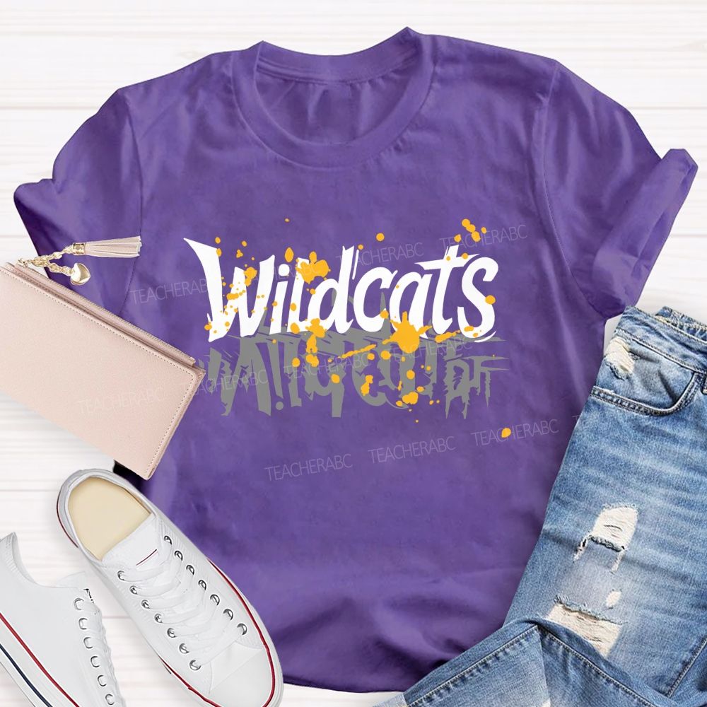 Personalized Mascot Text And Reflection Teacher T-Shirt