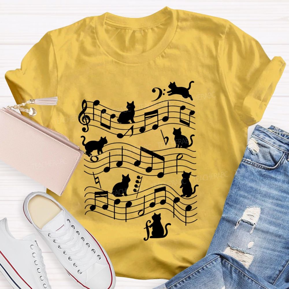 Kitten Dancing To The Music Teacher T-shirt