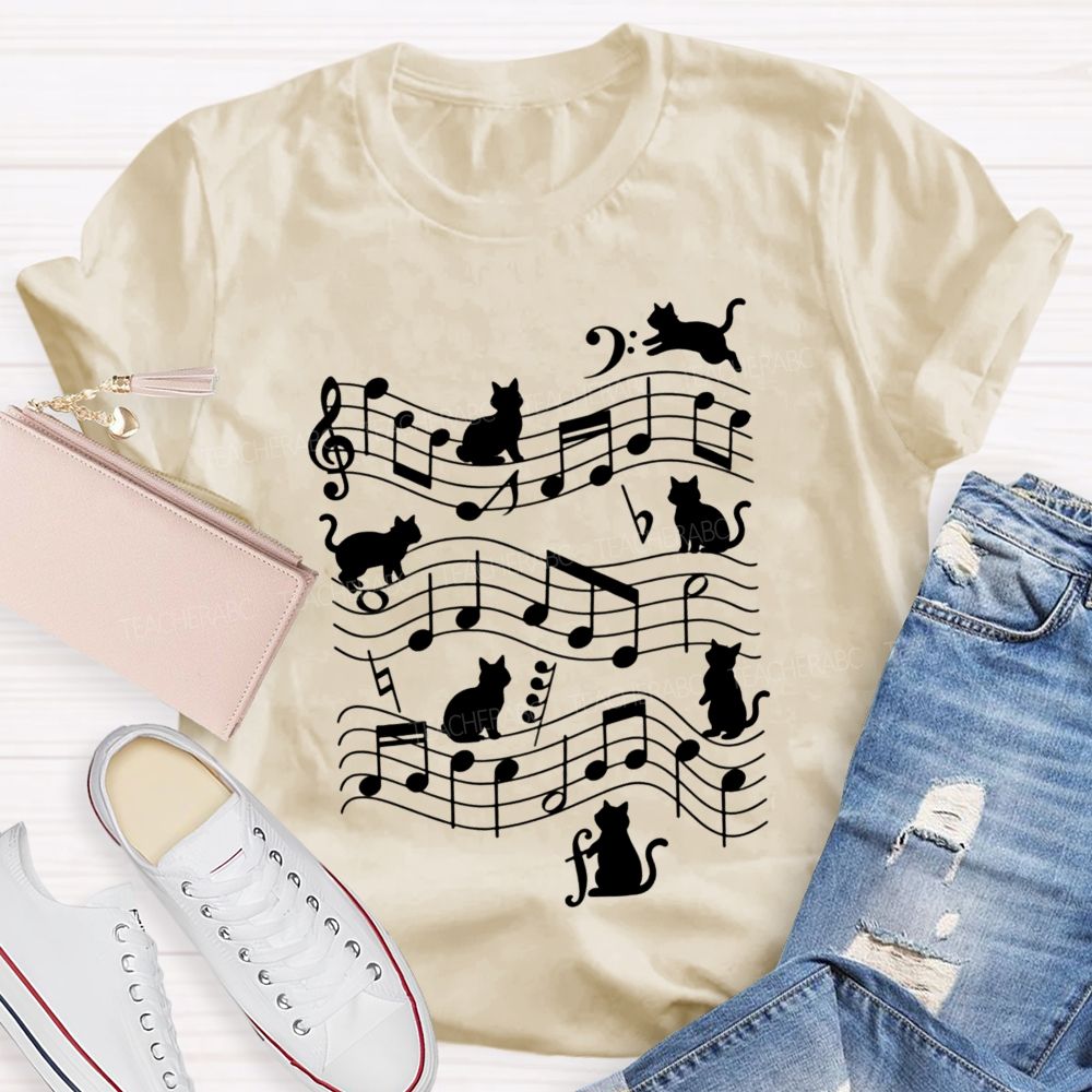 Kitten Dancing To The Music Teacher T-shirt