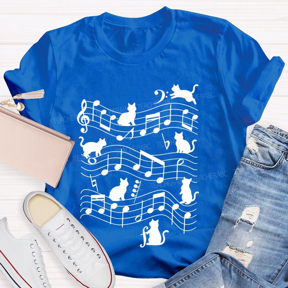 Kitten Dancing To The Music Teacher T-shirt