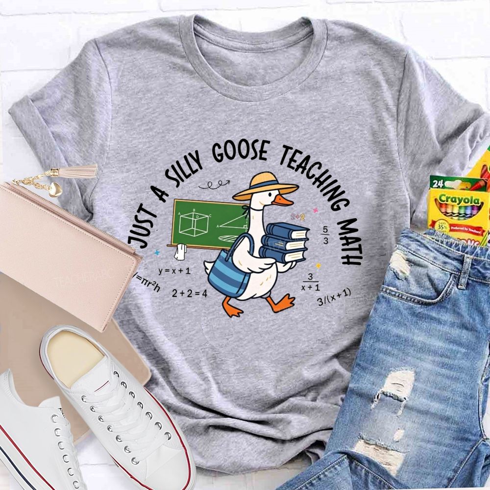 Just A Silly Goose Teaching Math Teacher T-shirt