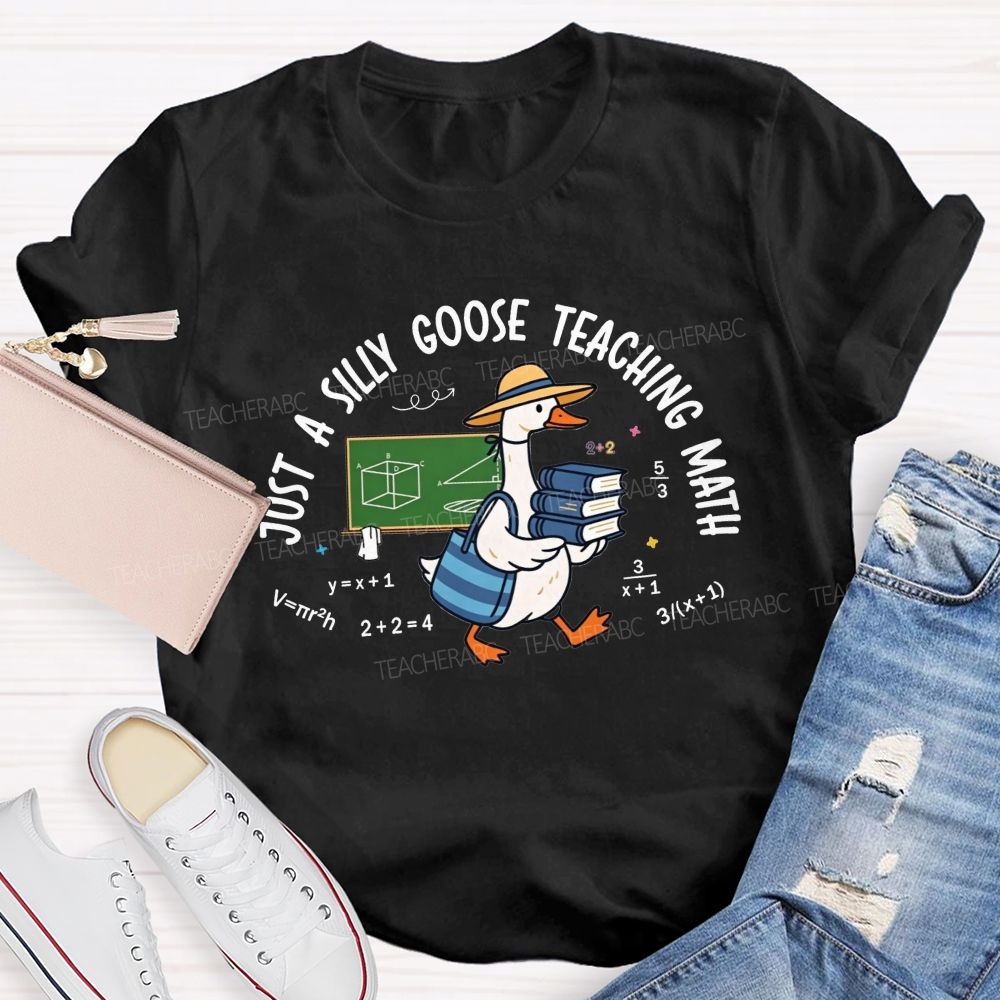 Just A Silly Goose Teaching Math Teacher T-shirt